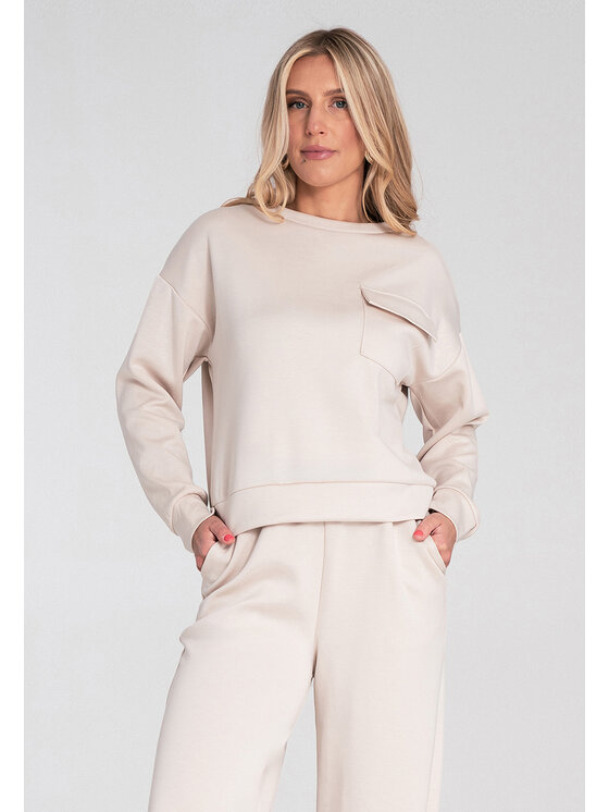 FIGL FIGL Μπλούζα M1202 Μπεζ Regular Fit