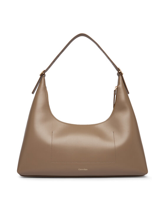 Calvin Klein Calvin Klein Geantă Emblem Hw Lthr Shoulder Bag LV04F3262G Bej