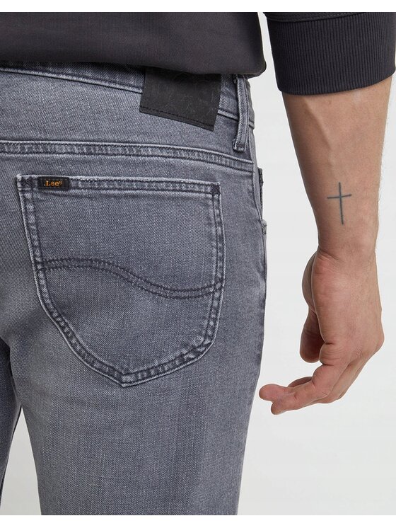 Lee Lee Jeansy Rider Szary Slim Fit