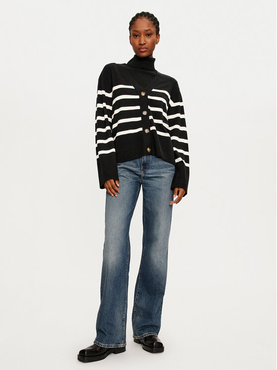 Pieces Pieces Ζακέτα Sia 17150971 Μαύρο Loose Fit