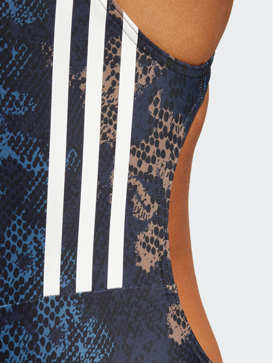 adidas adidas Costume da bagno 3-Stripes Graphic Swimsuit HS5320 Blu