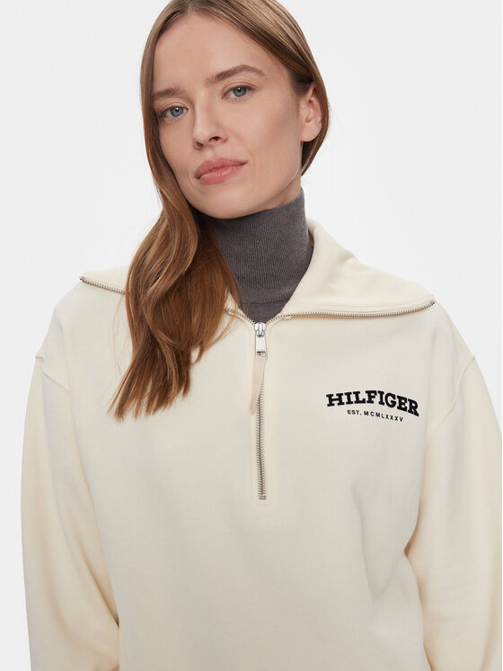 Tommy Hilfiger Tommy Hilfiger Bluza Monotype WW0WW42469 Beżowy Regular Fit