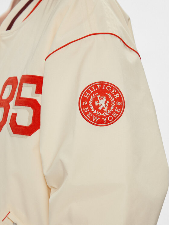 Tommy Hilfiger Tommy Hilfiger Bundy bomber Baseball WW0WW40477 Béžová Oversize