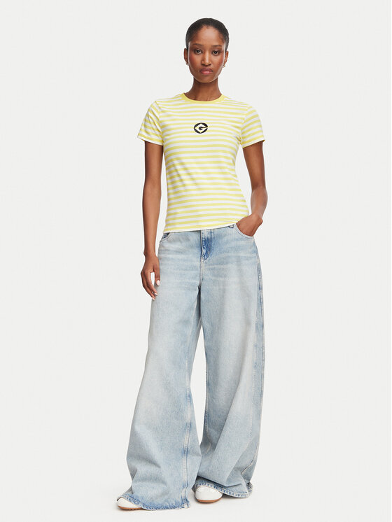 Guess Jeans Guess Jeans Majica W6YI60 K6413 Rumena Regular Fit