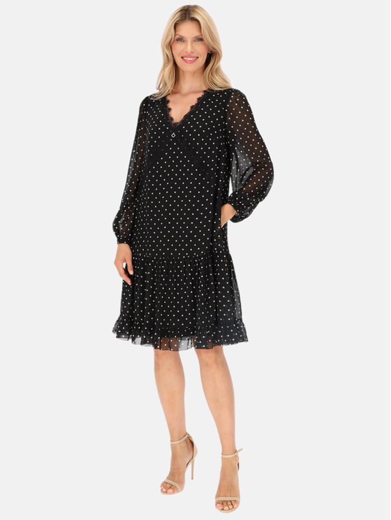 L’AF L’AF Sukienka koktajlowa Lenora Czarny Regular Fit