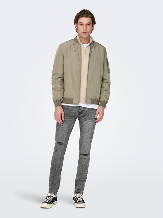 Only & Sons Only & Sons Μπόμπερ μπουφάν Joshua 22023287 Μπεζ Regular Fit