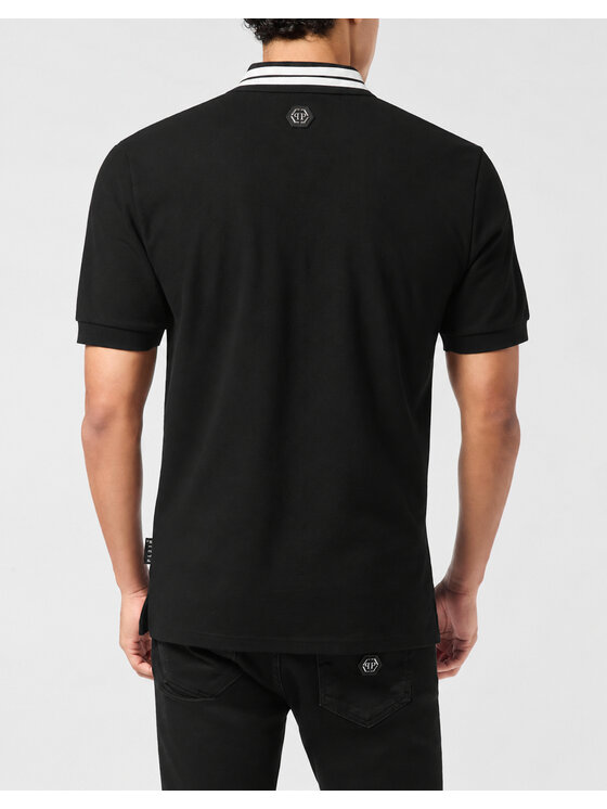 PHILIPP PLEIN PHILIPP PLEIN Polo 31305 Czarny Slim Fit