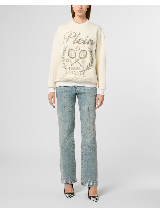 PHILIPP PLEIN PHILIPP PLEIN Bluza 30523 Biały Regular Fit