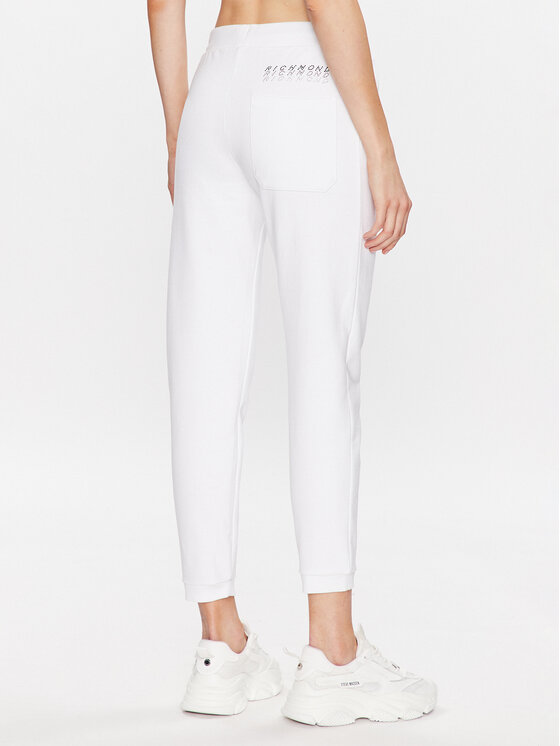 John Richmond John Richmond Spodnji del trenirke UWP23044PA Bela Classic Fit