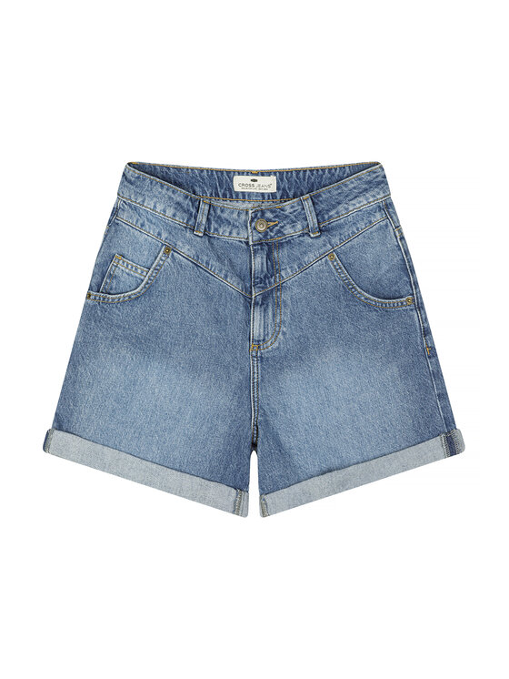 Cross Jeans Cross Jeans Szorty jeansowe F 418-024 Niebieski