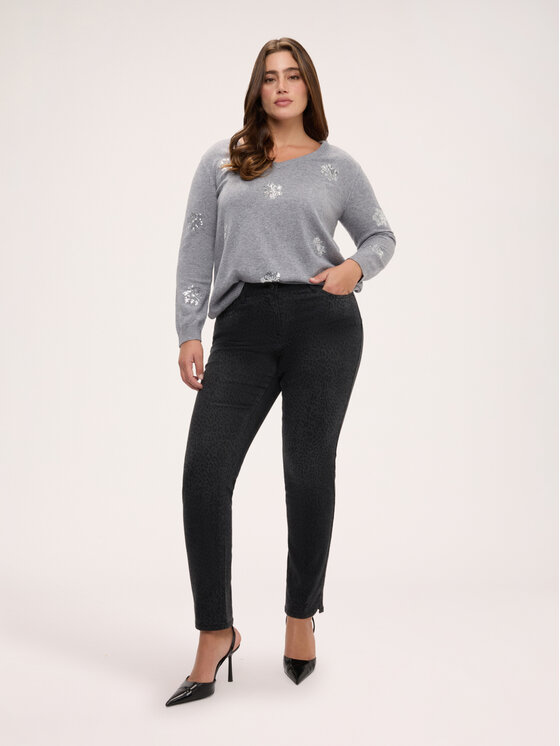 Fiorella Rubino Fiorella Rubino Sweter M532L008819N013 Szary Regular Fit