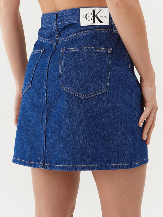 Calvin Klein Jeans Calvin Klein Jeans Džínsová sukňa J20J220243 Modrá Regular Fit