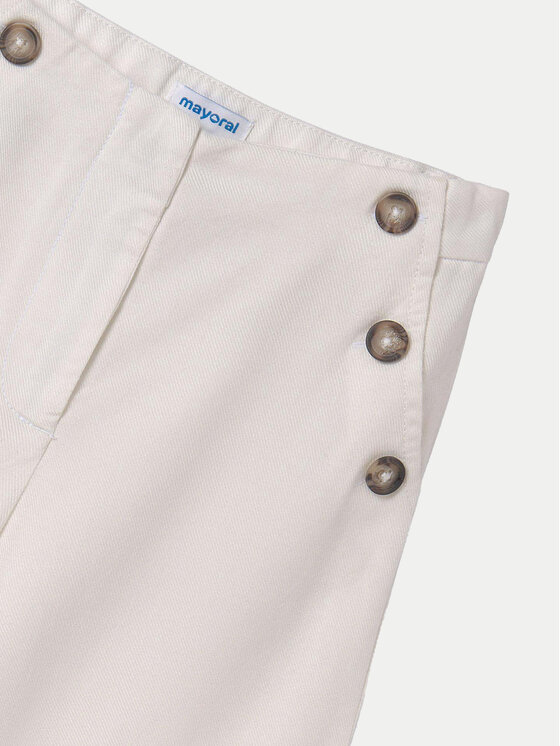 Mayoral Mayoral Pantaloni di tessuto 6501 Écru Regular Fit