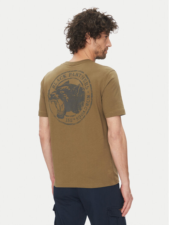 Aeronautica Militare Aeronautica Militare Marškinėliai 251TS2424J641 Chaki Regular Fit