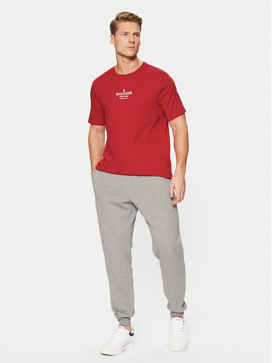 Tommy Hilfiger Tommy Hilfiger T-Shirt MW0MW38980 Czerwony Regular Fit
