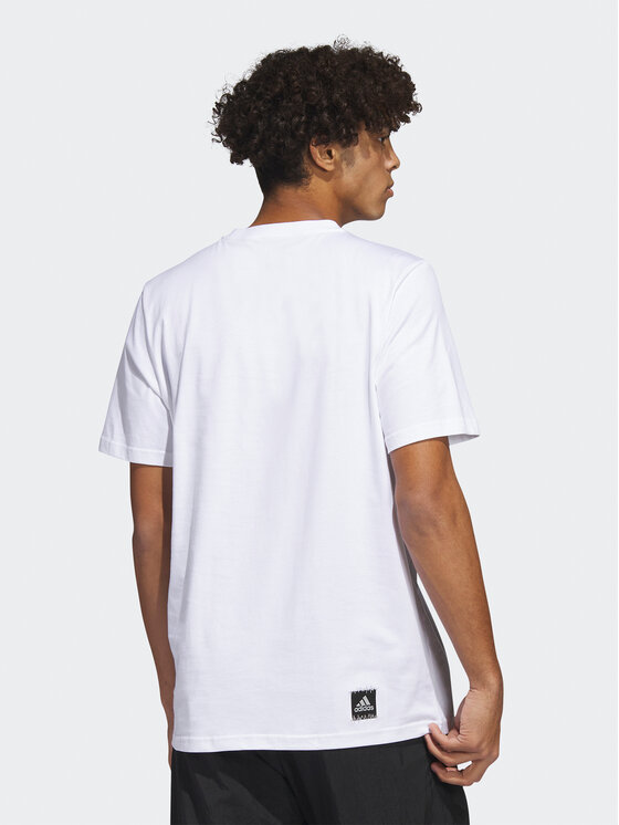 adidas T-särk Power Logo Foil T-Shirt H54658 Valge Regular Fit | Modivo.ee