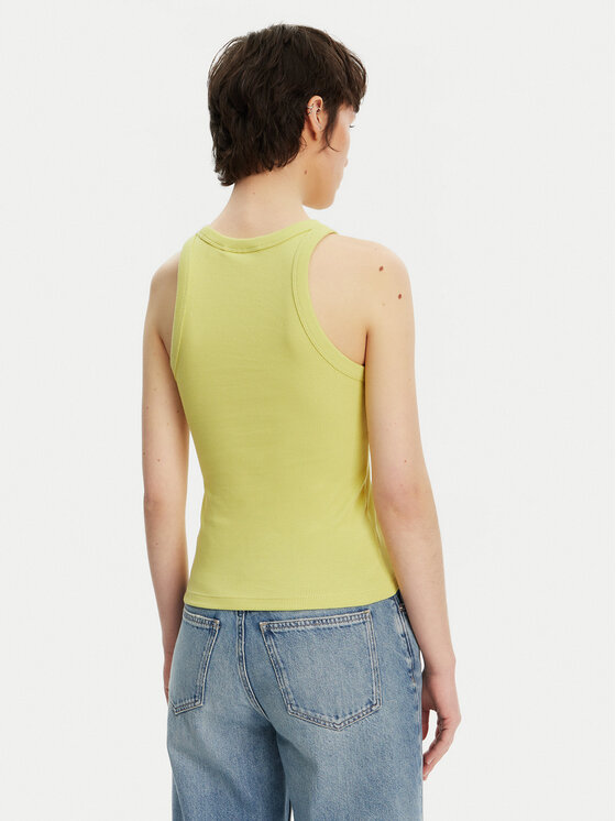 Calvin Klein Jeans Calvin Klein Jeans Top Monologo J20J225301 Žuta Slim Fit