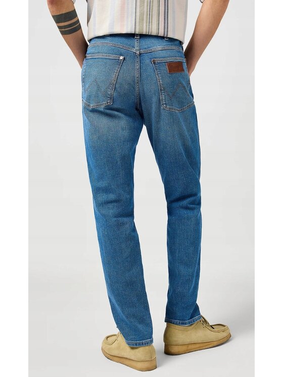 Wrangler Wrangler Jeansy River Niebieski Tapered Fit