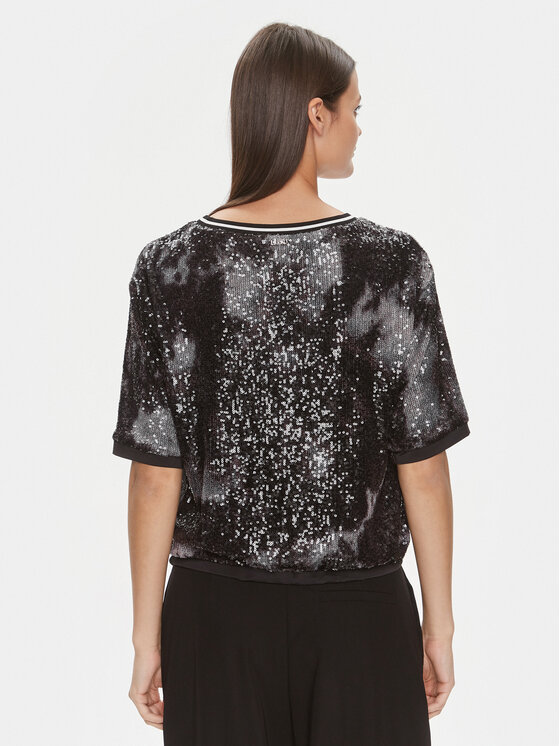 Liu Jo Liu Jo Μπλουζάκι TA4060 J4623 Μαύρο Regular Fit