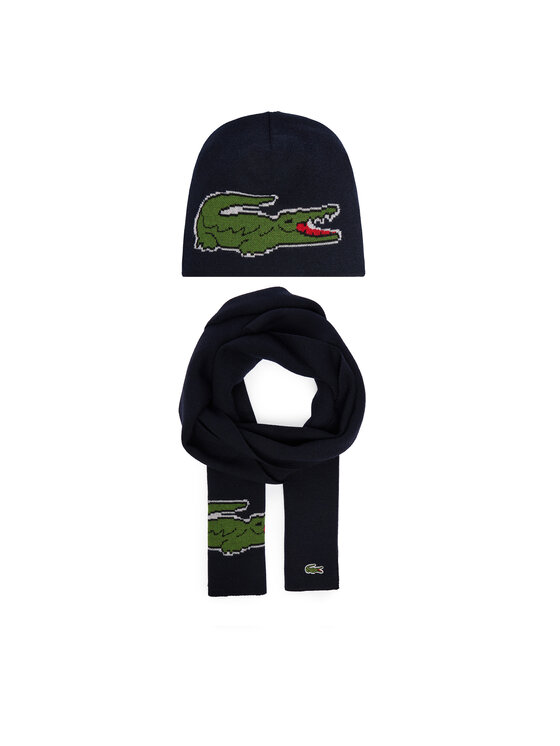 Lacoste Lacoste Set Fular și Căciulă RB1515-00 Bleumarin