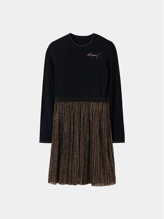 Desigual Desigual Každodenné šaty 23WGVK14 Čierna Regular Fit