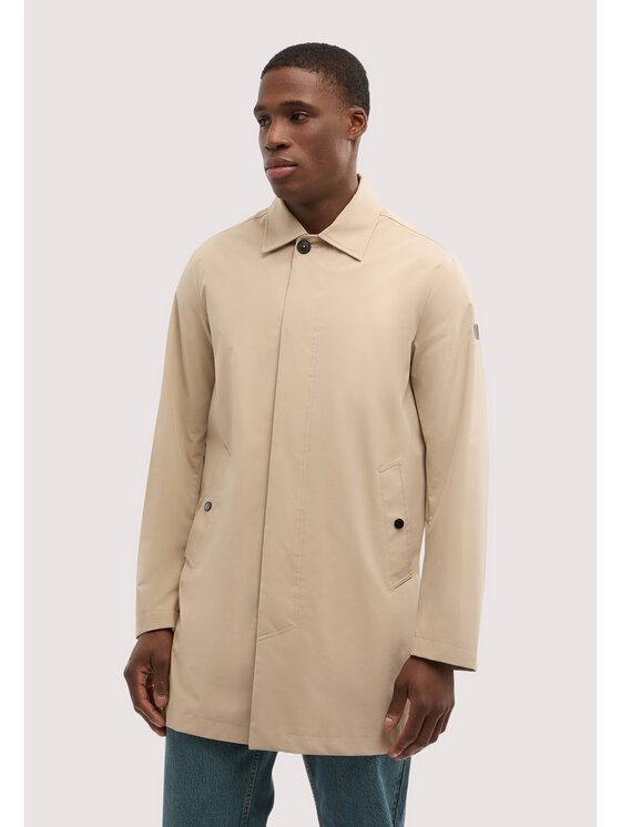 Trussardi Trussardi Płaszcz zimowy R011M000029N012 Kremowy Regular Fit