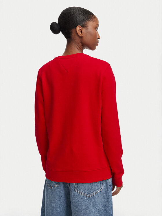Tommy Jeans Tommy Jeans Mikina Ess Logo DW0DW22829 Tmavě červená Regular Fit