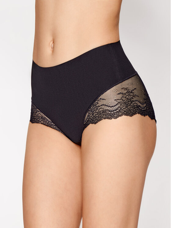 SPANX Klassischer Damenslip mit hoher Taille Undie-tectable® Lace Hi-Hipster  SP0515 Schwarz