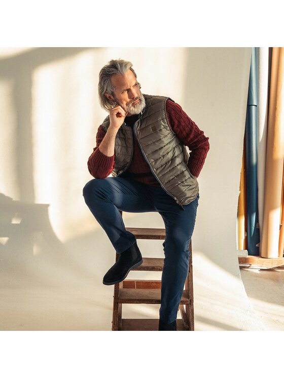 Willsoor Willsoor Kamizelka 11905/2 Zielony Regular Fit