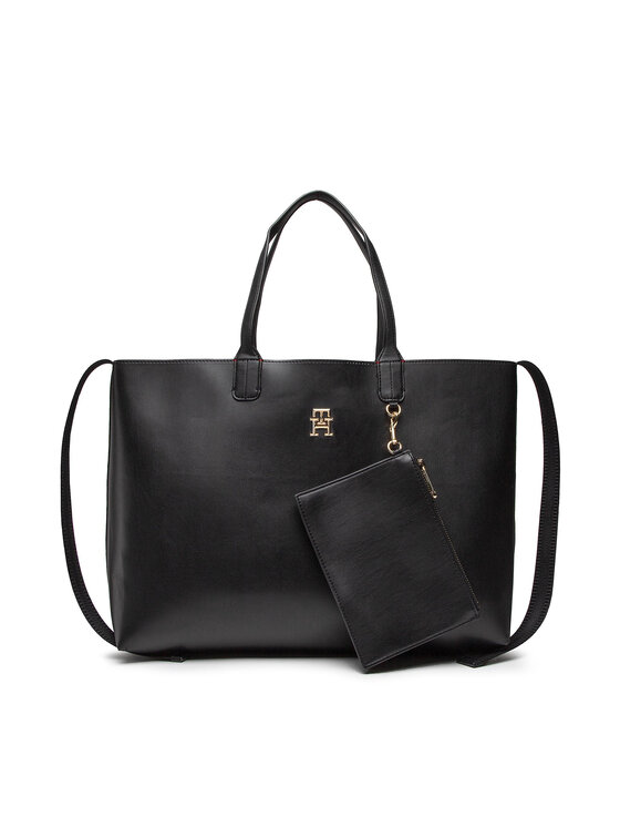 Tommy Hilfiger Tommy Hilfiger Kabelka Iconic Tommy Tote AW0AW13142 Čierna