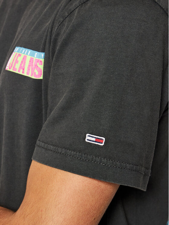 Tommy Jeans Marškinėliai Photoprint DM0DM10619 Pilka Regular Fit • Modivo.lt