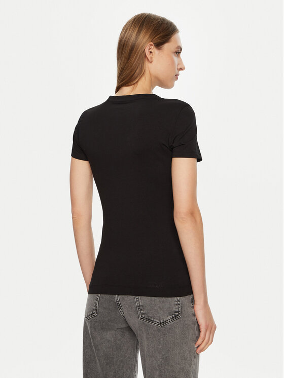 Guess Guess T-krekls W5RI03 J1314 Melns Regular Fit