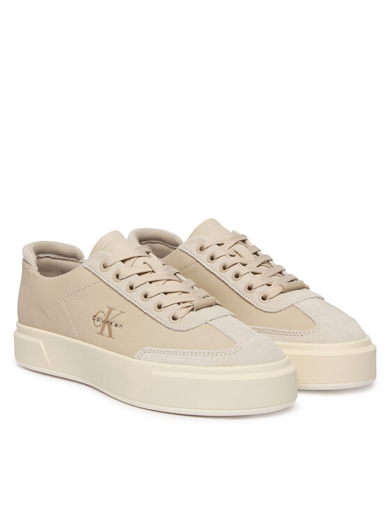 Calvin Klein Calvin Klein Sportcipők Basket Cups Lup Wt Lth Su HW0HW02984 Bézs