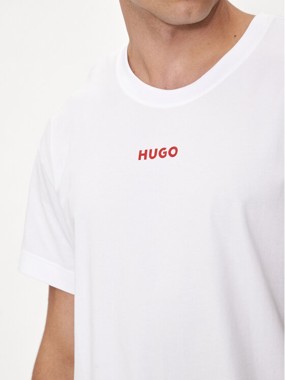 HUGO Hugo T-särk Linked 50518646 Valge Relaxed Fit