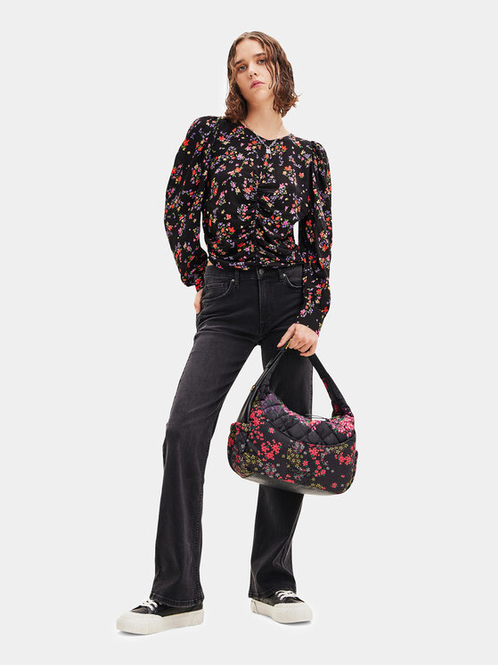 Desigual Desigual Särkpluus 23WWBW36 Must Regular Fit