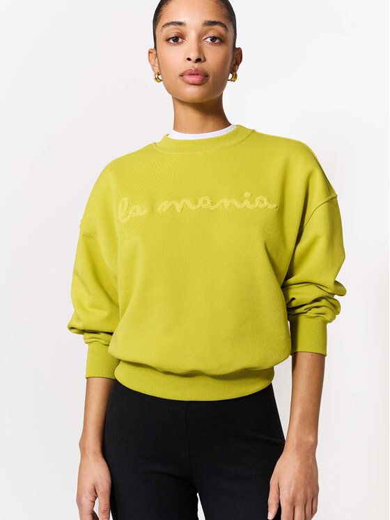 La Mania La Mania Mikina LEVIN Zelená Basic Fit