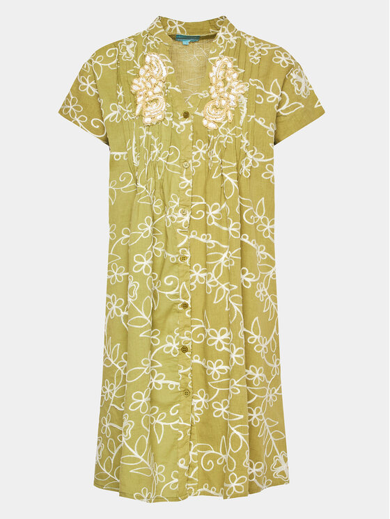 Iconique Rochie de zi IC23 084 Verde Regular Fit
