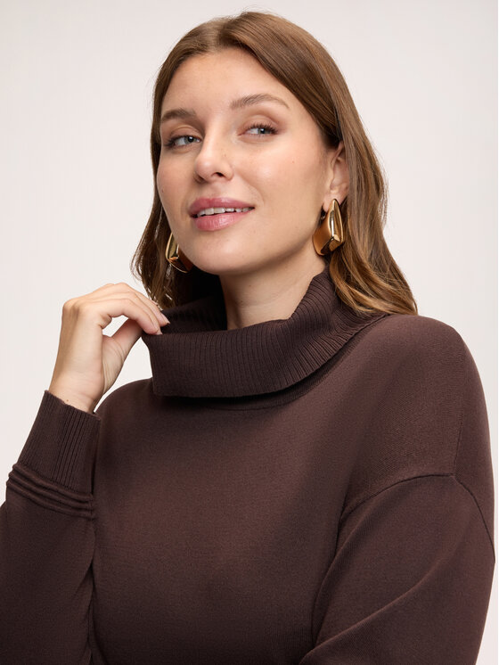 Fiorella Rubino Fiorella Rubino Sweter M277L008559N022 Brązowy Over Fit