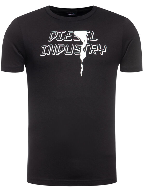 Diesel Diesel Marškinėliai T-Diego-J25 00SDNX 0091A Juoda Regular Fit