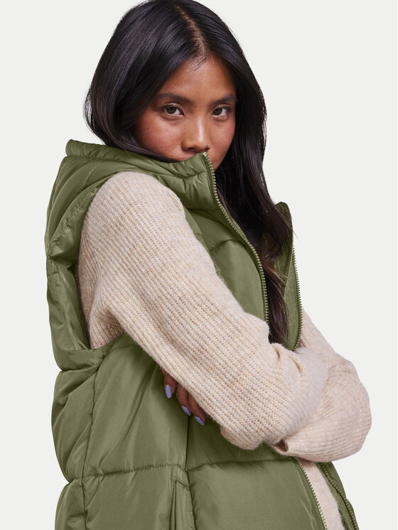 Pieces Pieces Sportski prsluk Bee 17117414 Kaki Regular Fit