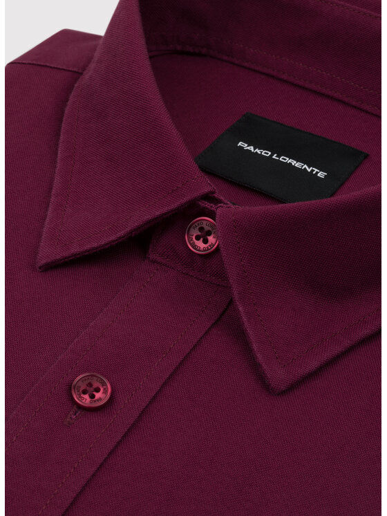 Pako Lorente Pako Lorente Koszula P26WN-1X-029 Bordowy Slim Fit