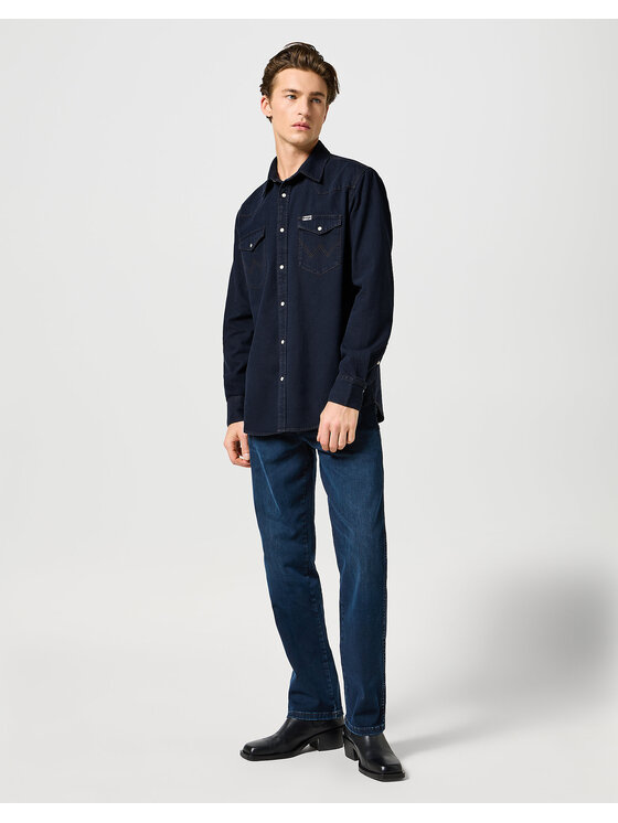 Wrangler Wrangler Camicia WESTERN SHIRT Blu scuro Regular Fit