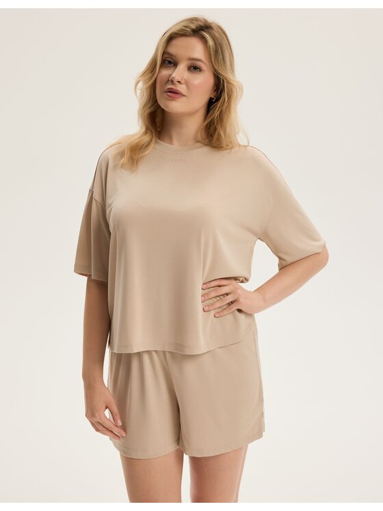 Esotiq Esotiq Bluzka 43916 Żółty Regular Fit