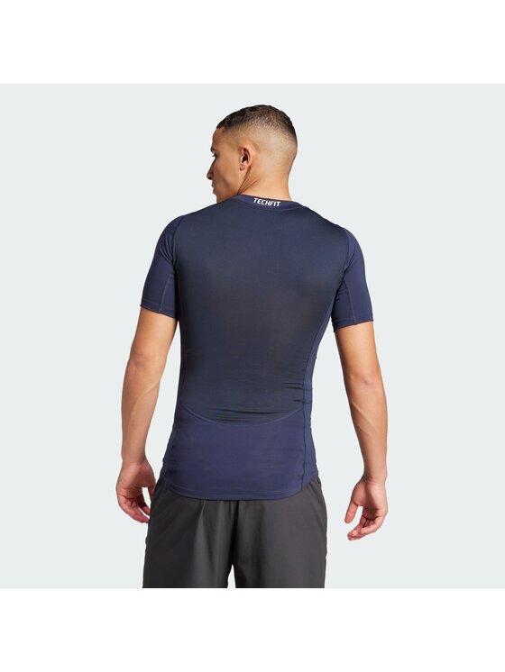 adidas adidas Športna majica TECHFIT Compression Training JX2561 Mornarsko modra Slim Fit