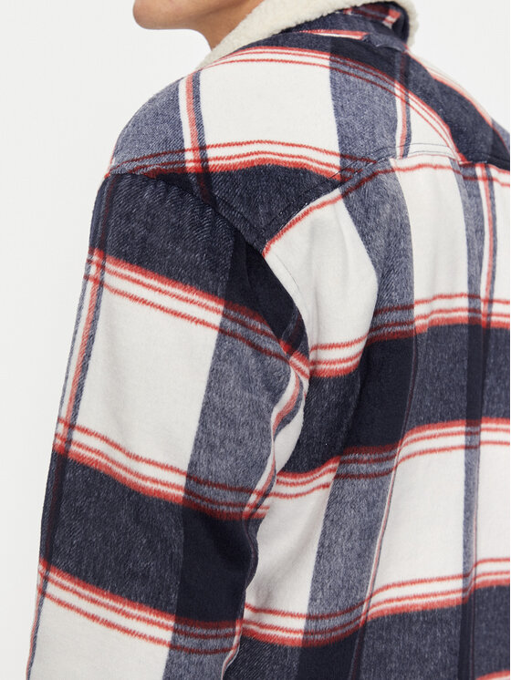 Tommy Jeans Tommy Jeans Πουκαμισοτζάκετ Sherpa DM0DM19652 Σκούρο μπλε Regular Fit