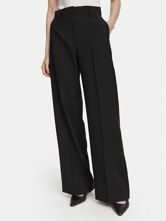 Weekend Max Mara Pantaloni din material Visivo 2625136061 Negru Regular Fit