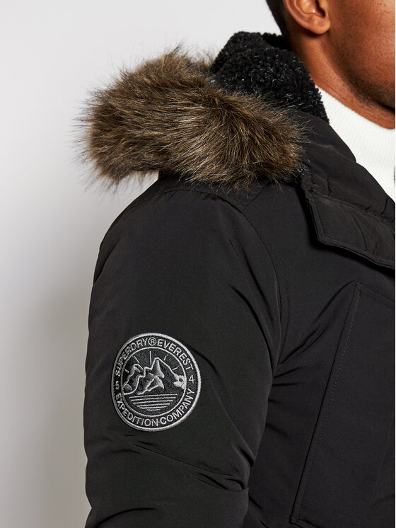 Superdry Superdry Зимова куртка Everest M5010204A Чорний Regular Fit