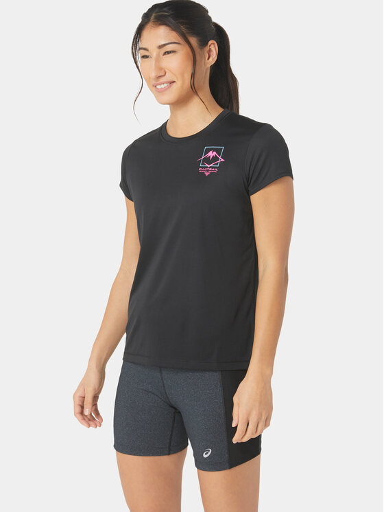 Asics Asics Technisches T-Shirt Fujitrail Logo Ss 2012C395 Schwarz Ahletic Fit