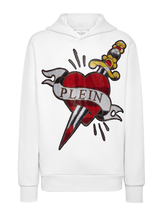 PHILIPP PLEIN PHILIPP PLEIN Bluza 2059 Biały Regular Fit