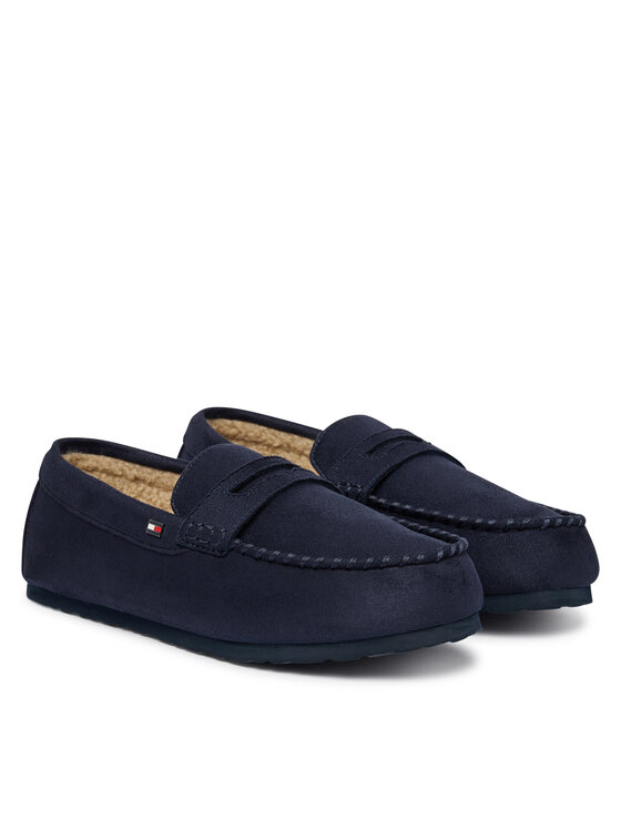 Tommy Hilfiger Tommy Hilfiger Kapcie Hilfiger Driver House Shoe FM0FM06012 Granatowy
